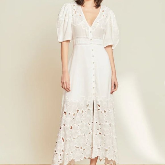 Veronica Beard Dresses & Skirts - Veronica Beard Cream Eyelet Maxi Dress